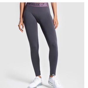 GymShark Fit Leggings - Charcoal/Purple